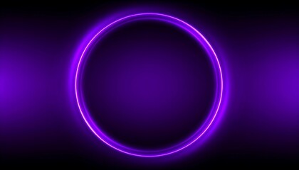 Fototapeta premium Purple neon oval frame