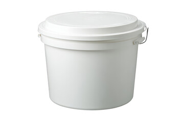 White plastic storage container with lid (10)
