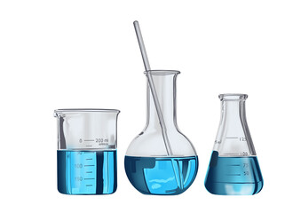 test tube with blue liquid