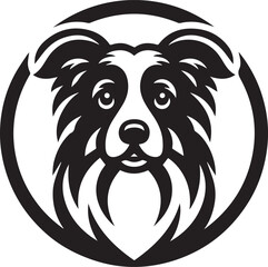 Border Collie Dog Vector – Silhouette 