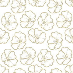 Cute vector floral seamless pattern. Colorful flowers background. Trendy repeat texture for fashion print, wallpaper or fabric