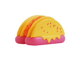Cartoon 3D Render of a Delicious Taco