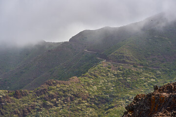 Scenic mountain road in Teno
