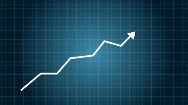 Arrow Up Line Animation After Effects Template for Business Growth