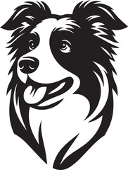 Border Collie Dog Vector – Silhouette 