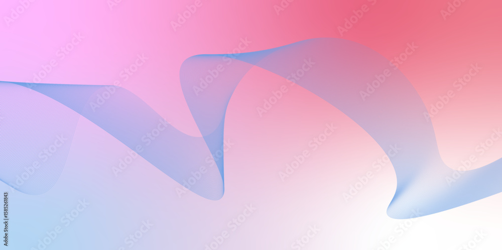 Poster abstract wavy information technology smooth wave lines background. abstract colorful flowing wave cu