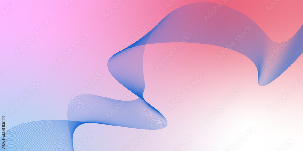 Poster abstract wavy information technology smooth wave lines background. abstract colorful flowing wave cu