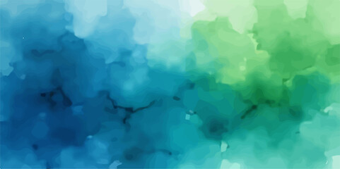 Colorful vibrant aged horizontal background, Fantasy smooth light green abstract watercolor painted background. Green Watercolor Texture Background with Abstract Blending.