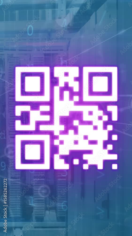Poster animation of security qr code over security qr code