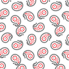 Paisley Design Pattern, fabric print, Texture, background, shirt design.
