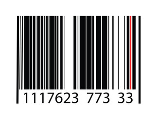 Barcode isolated. Code stripes sticker, Barcode labels. Simple fake bar code, Bar code for web design, Barcode product distribution icon