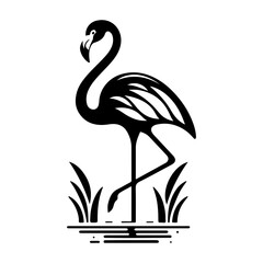 vector illustration of a flamingo