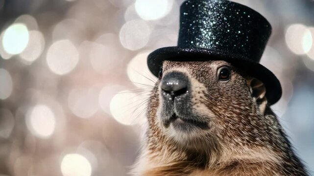 A groundhog dressed in formal attire, perfect for illustrations, cards, or humorous designs
