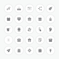 Collection of icons gifts web code ideas and sales