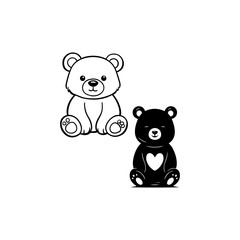 Naklejka premium animal art for teddy bear wild teddy design