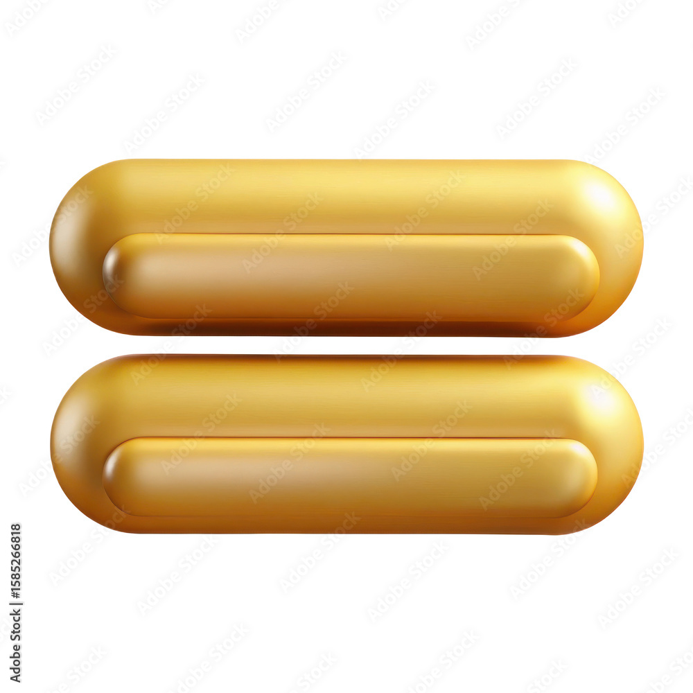 Poster two golden horizontal bars stacked on top of each other with rounded ends on a black background