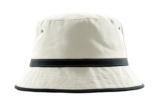Off-white bucket hat with dark band - Powered by Adobe