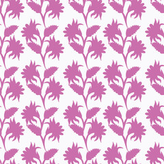 Cute vector floral seamless pattern. Colorful flowers background. Trendy repeat texture for fashion print, wallpaper or fabric