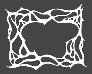 Abstract biomorphism tribal bubble shape frame border pattern background layout wallpaper poster texture print art