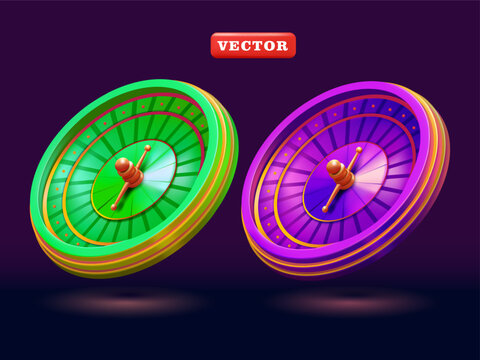 Casino roulette game, 3d vector. Suitable for business, gaming, and design elements
