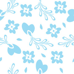 Hand drawn colourful florals Seamless pattern. Abstract Florals pattern. Colourful background. Designed for paper, cover, fabric, decor, wall paper and etc.