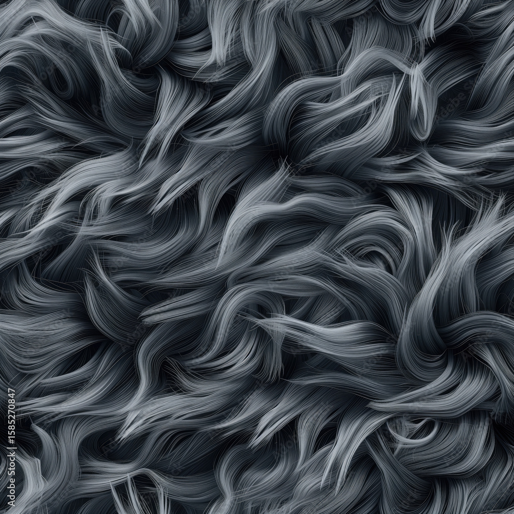 Fototapete a close up view of a textured gray surface with many flowing lines and patterns in a chaotic arrange