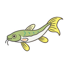 Illustration of a catfish vector graphic for fishing enthusiasts and aquatic life lovers design art
