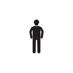 Simple Male Icon &ndash; Minimal Man Symbol Silhouette

