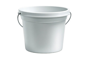 White plastic bucket with handles (3)