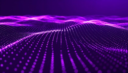 Abstract purple digital landscape