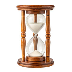 wooden Hourglass with White Sand