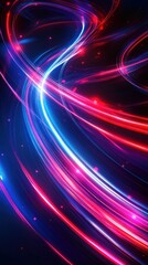 Abstract glowing lines in vibrant colors