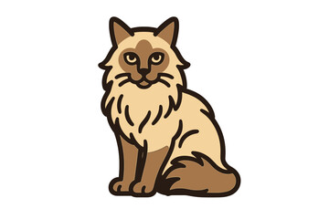 Vector Illustration of Balinese Cat Icon