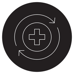 Recover icon, Recover Stronger Your Path to Healing, Bounce Back to Health with Confidence, vector