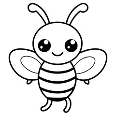 Cute Kawaii Cartoon Bee insect