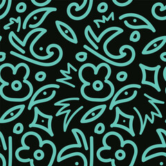 vintage floral seamless pattern. Rich with nostalgia and classic elegance, this pattern evokes the charm of a bygone era for print and textile
