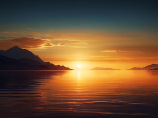 Naklejka premium Radiant Yellow to Sunset Orange Gradient Background with Glossy Diagonal Texture and Light Reflection, AI