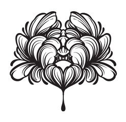 plants flowers vintage hand drawing