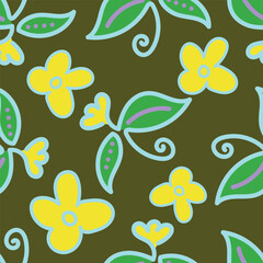 seamless pattern with flowers