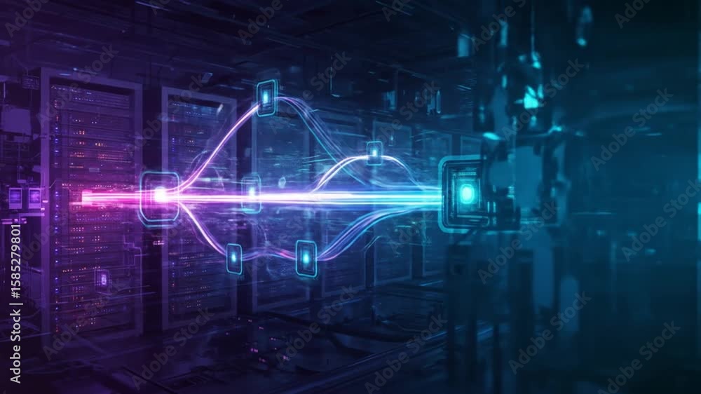 Aufkleber data transfer through servers networking