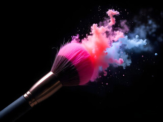 make up brushes in pink