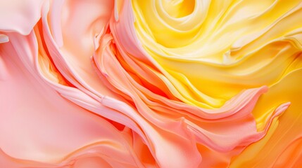 Abstract swirl pattern in yellow and pink marble texture for artistic background design luxury decorative elements