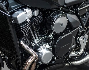 Close-up motorcycle engine (1)