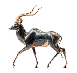 Luxury glossy antelope with elegant curves and intricate details, showcasing blend of modern design and natural beauty