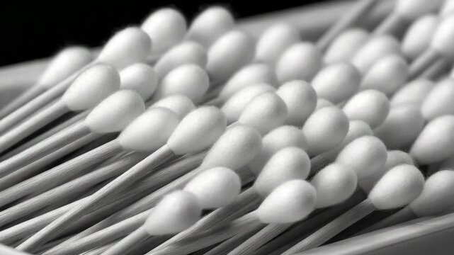 White beads on a black surface, resembling a QR code pattern.