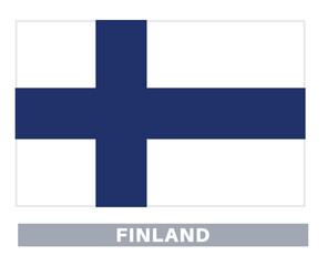 Naklejka premium Flag of finland. Flag icon. Standard colors. Standard size. Rectangular flag.