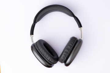 Wireless headphones isolated on white background.