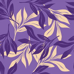 Beautiful seamless floral pattern with intricate botanical details, perfect for textiles, wallpapers, packaging, and digital prints