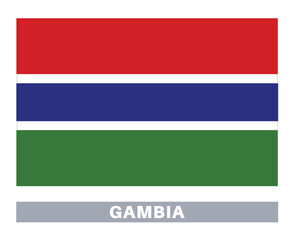 Obraz premium Flag of gambia. Flag icon. Standard colors. Standard size. Rectangular flag.