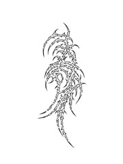 Naklejka premium cybersigilism tattoo design for body